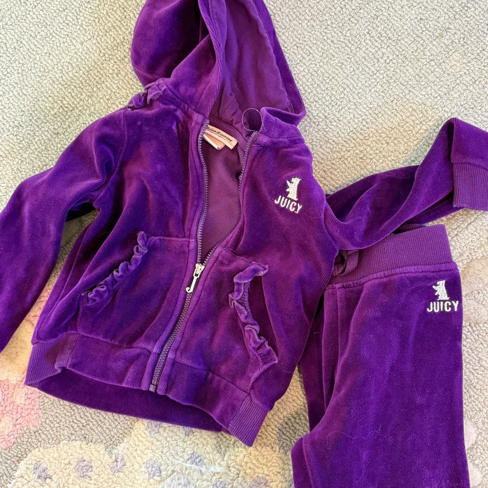 Juicy Couture Rich Purple Hoodie Set